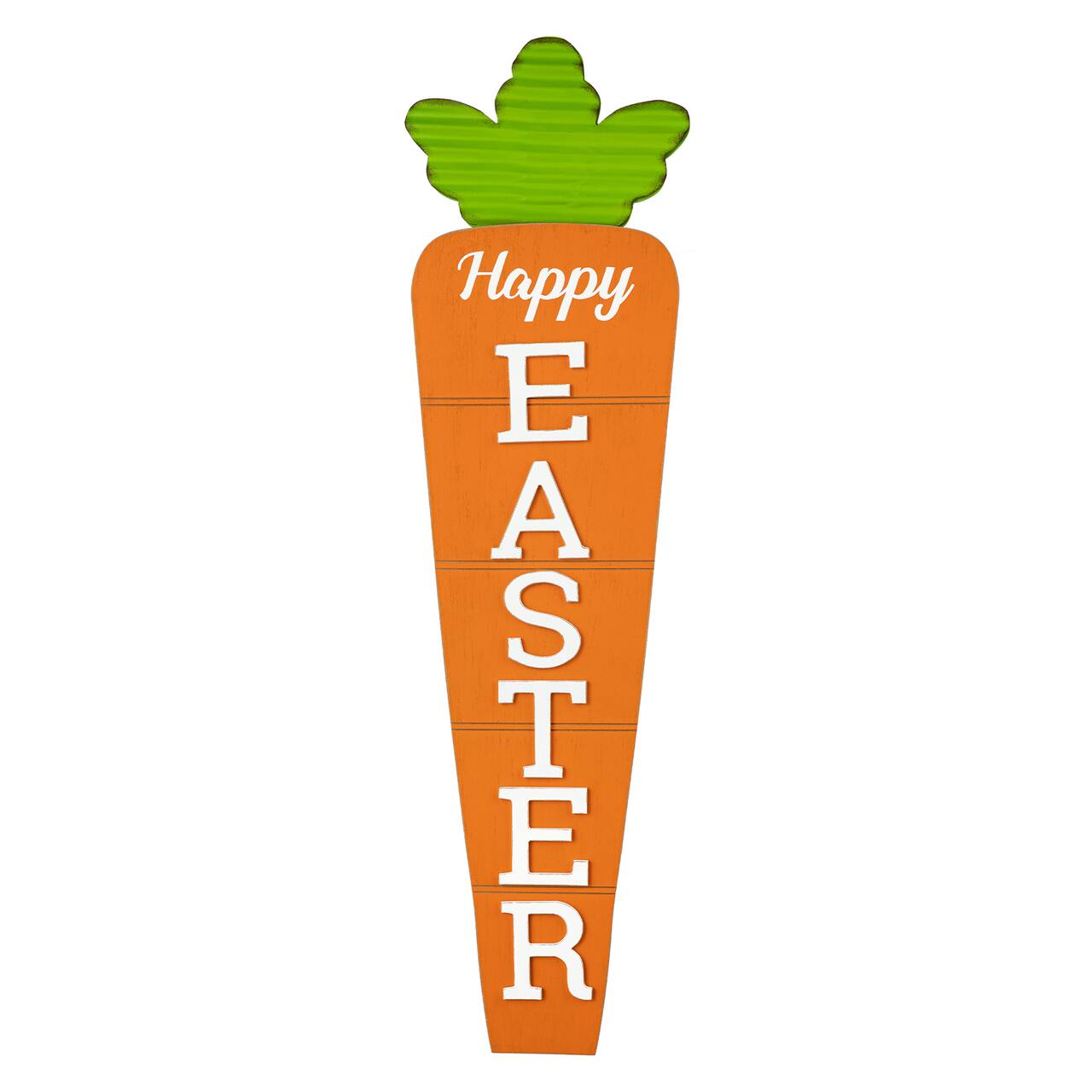 Glitzhome® 41.5" Easter Wooden and Metal Carrot Porch Decor